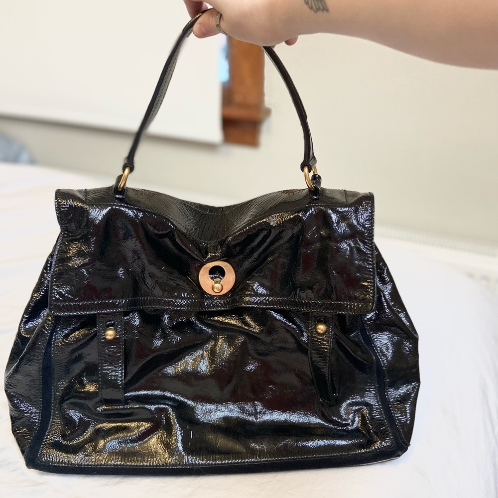 YVES SAINT LAURENT BLACK PURSE AUTHENTIC